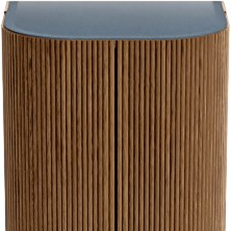KURVE 160cm kolomkast kleur Walnut met 4 deuren