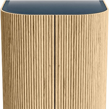 KURVE 80cm kolomkast kleur Oak met 2 deuren