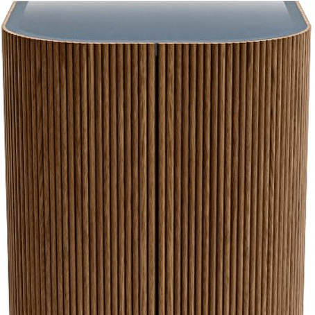 KURVE 80cm kolomkast kleur Walnut met 2 deuren