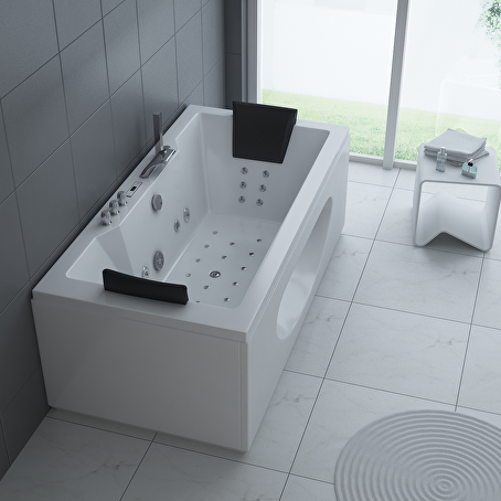 Ovali Massagebad 2 persoons wit