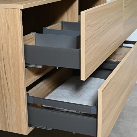 Badkamermeubelset Onyx 130 cm -  Licht hout decor - Incl. kranen