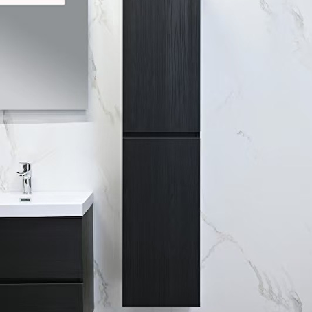 Badkamermeubelset Avano 120 cm -  Donker hout decor - Incl. kranen