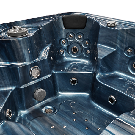 Jetstream 5-persoons Outdoor Spa - 2 ligbedden - Blauw / zwart