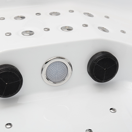 Jetstream 5-persoons Outdoor Spa - 2 ligbedden - Wit / zwart