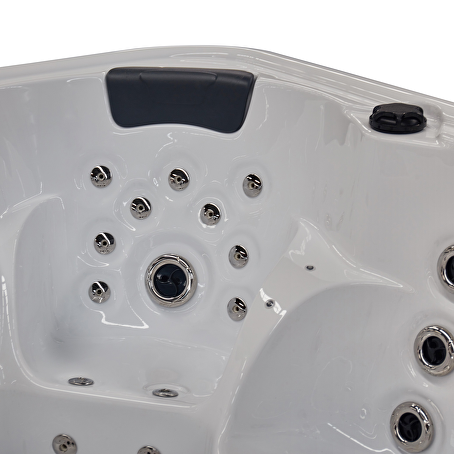 Jetstream 5-persoons Outdoor Spa - 2 ligbedden - Wit / zwart