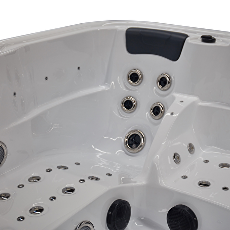 Jetstream 5-persoons Outdoor Spa - 2 ligbedden - Wit / zwart