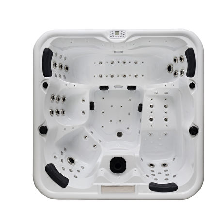 Jetstream 5-persoons Outdoor Spa - 2 ligbedden - Wit / hout