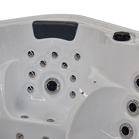 Jetstream 5-persoons Outdoor Spa - 2 ligbedden - Wit / hout