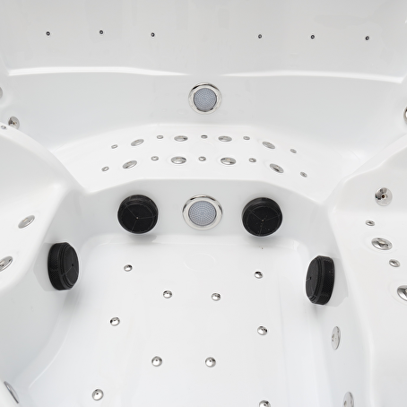 Jetstream 5-persoons Outdoor Spa - 2 ligbedden - Wit / hout