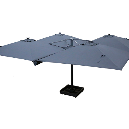Paralux vierdubbele parasol Grijs 300x300cm x4