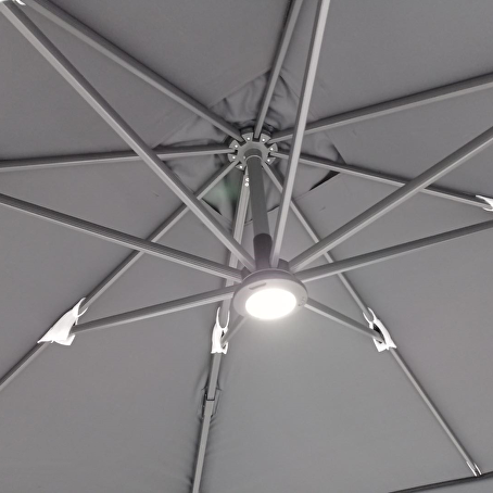 Paralux vierdubbele parasol Grijs 300x300cm x4